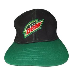 Mountain Dew MTN Promo Snapback Hat Black‎ / Green OS
